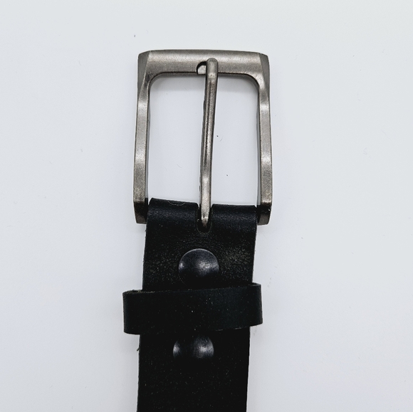 EUROPA DEZINES | genuine leather black belt 34 - Picture 2 of 6